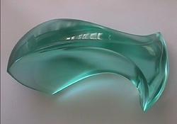 Carved glass sculpture